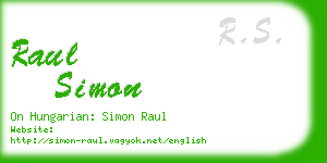 raul simon business card